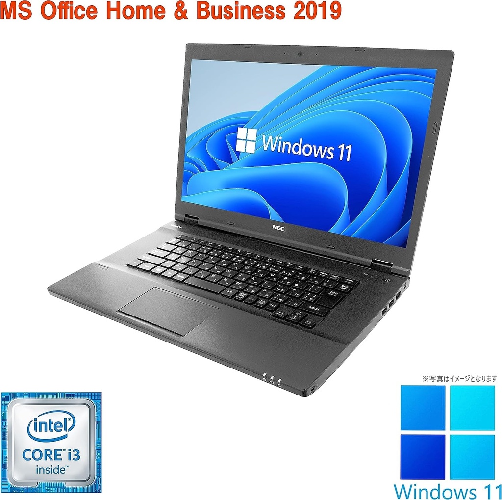 NEC 中古ノートPC VK23/15.6型/Win 11 Pro/MS Office H&B 2019/Core i3